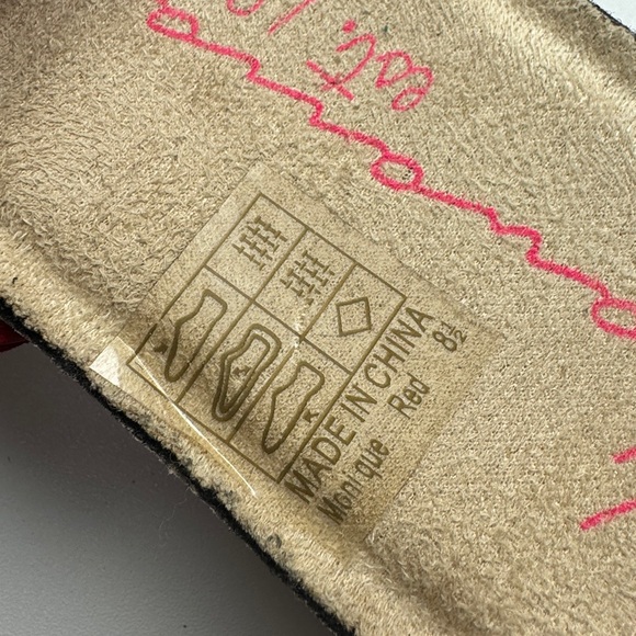 Vintage Havana Red Rope Bottom Crochet Style Espadrille Platform Sandal Size 8.5 - Picture 8 of 8